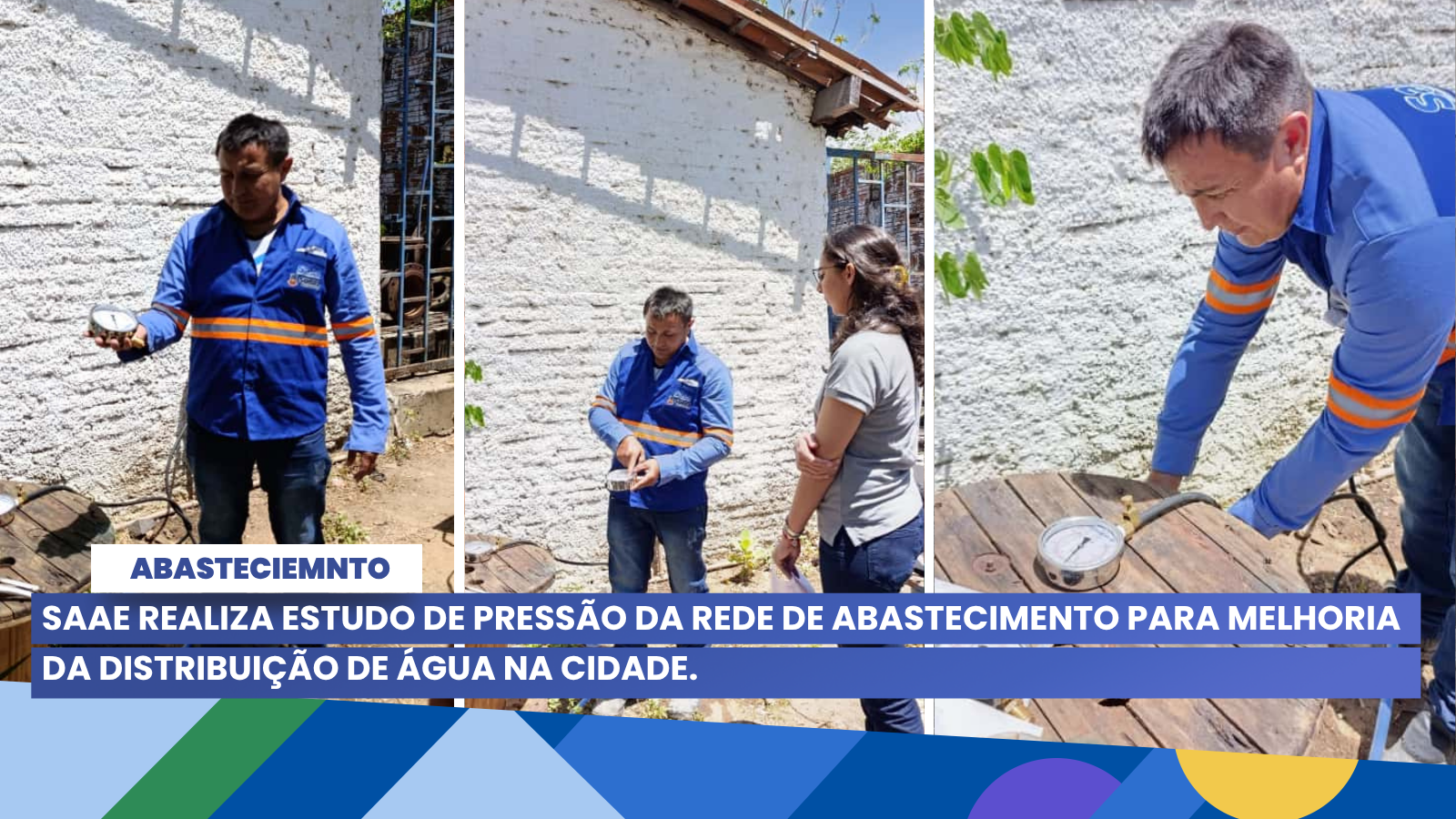 SAAE realiza estudo de pressão da rede de abastecimento para melhoria da dist...
