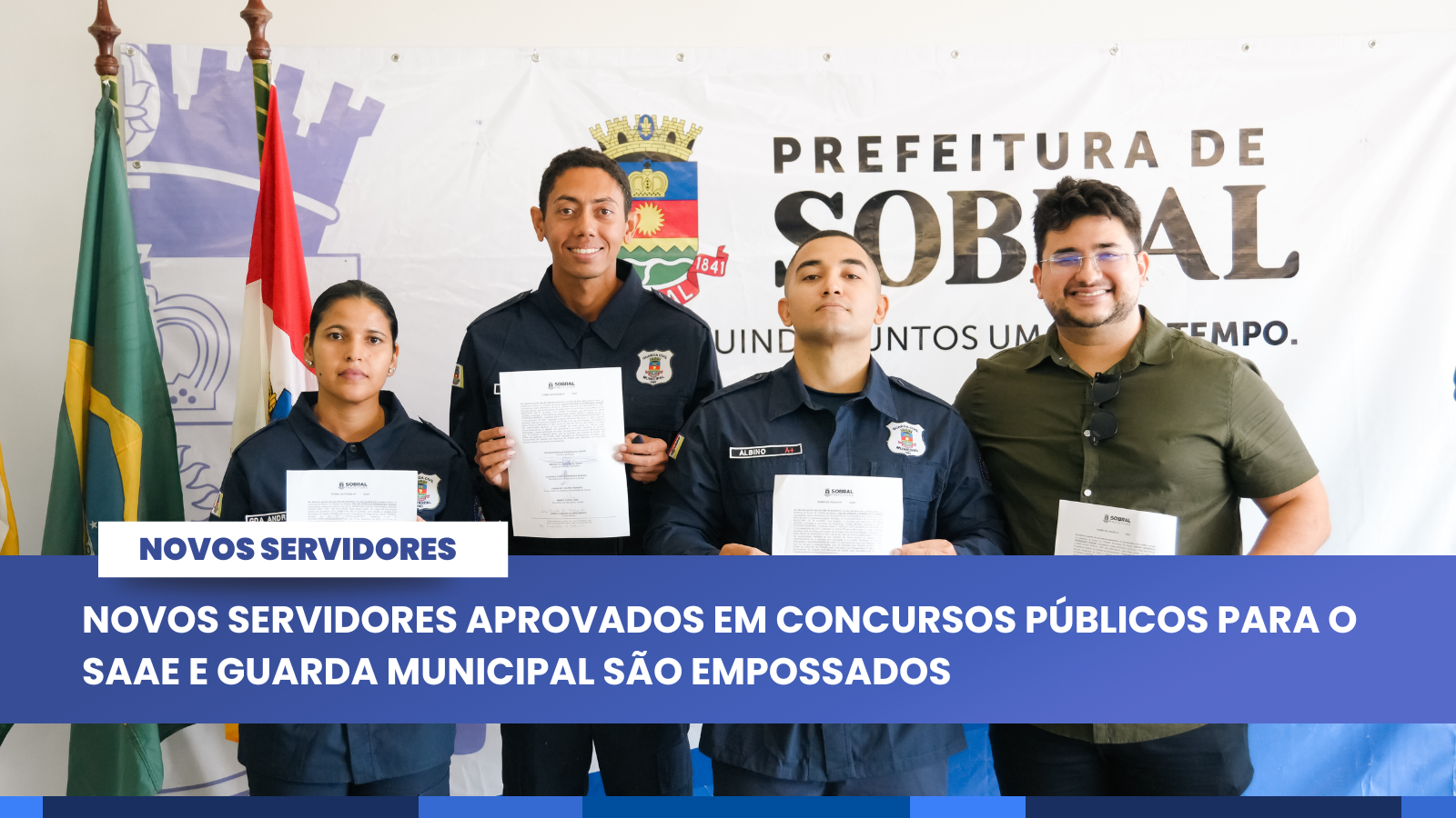 Novos servidores aprovados em concursos públicos para o SAAE e Guarda Municip...