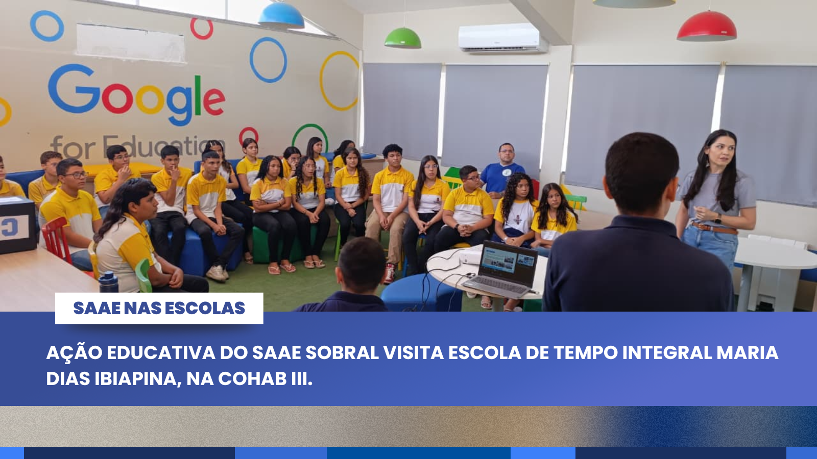 Projeto SAAE nas Escolas: ação educativa do SAAE Sobral visita Escola de Temp...