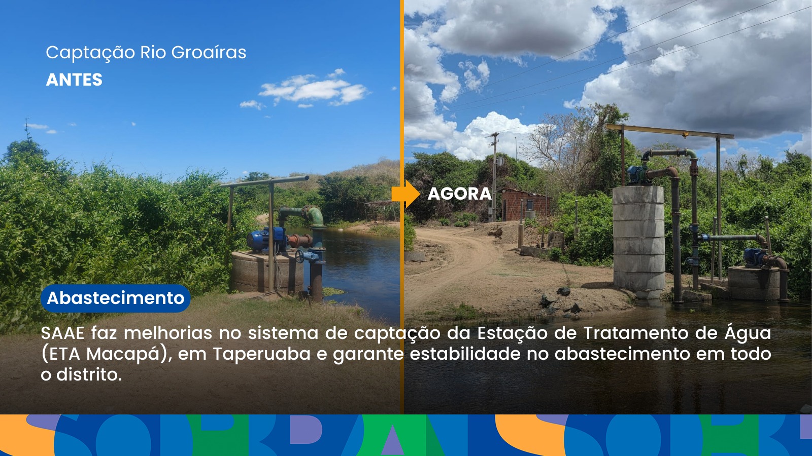 SAAE faz melhorias no sistema de captação da Estação de Tratamento de Água de...